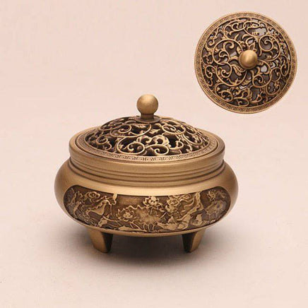 Copper Pujiang Antique Copper Incense Burner Pure Copper Incense Burner Household Zen Xuande Incense Sandalwood Incense Burner Custom Carved - Fun Gifts & More