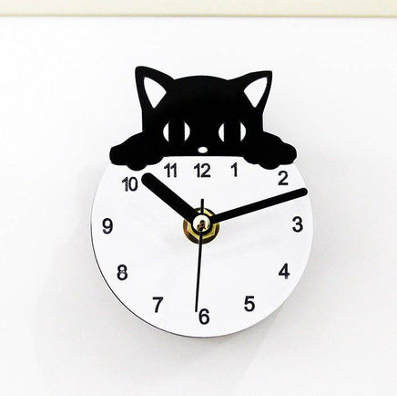 Three-Dimensional Peeping Watching Kitten Refrigerator Clock - Fun Gifts & More