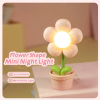 Mini Flower Small Night Lamp Cute Atmosphere Bedside Creative Home Decor Bedroom Ambient Lights - Fun Gifts & More