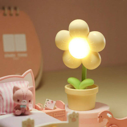 Mini Flower Small Night Lamp Cute Atmosphere Bedside Creative Home Decor Bedroom Ambient Lights - Fun Gifts & More