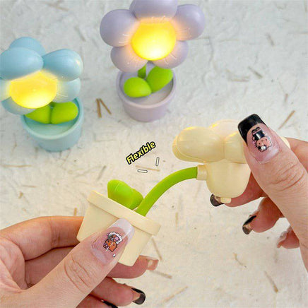 Mini Flower Small Night Lamp Cute Atmosphere Bedside Creative Home Decor Bedroom Ambient Lights - Fun Gifts & More