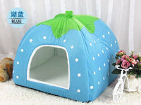 Super Cute Strawberry Leopard Cat or Dog Pet House Bed - Fun Gifts & More