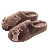 Cute Cat Slippers Women Men Winter Plush Home Shoes - Fun Gifts & More