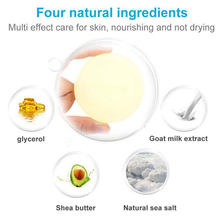 Goat Milk Sea Salt Soap Soap Mite Removal Soap Men's And Women's Sulfur Whole Body Facial Soap - Fun Gifts & More