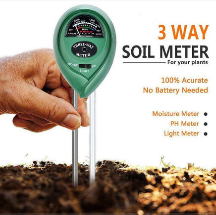 3 In1 Soil Tester Water PH Moisture Light Test Meter Kit For Garden Plant Flower - Fun Gifts & More