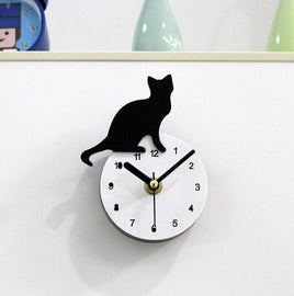 Cat 3D Refrigerator Clock Refrigerator Magnet Magnetic Wall Clock - Fun Gifts & More