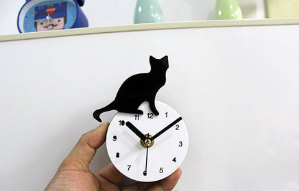 Cat 3D Refrigerator Clock Refrigerator Magnet Magnetic Wall Clock - Fun Gifts & More