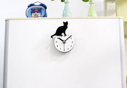 Cat 3D Refrigerator Clock Refrigerator Magnet Magnetic Wall Clock - Fun Gifts & More