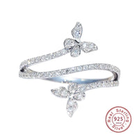 Silver Double Butterfly Rings - Fun Gifts & More