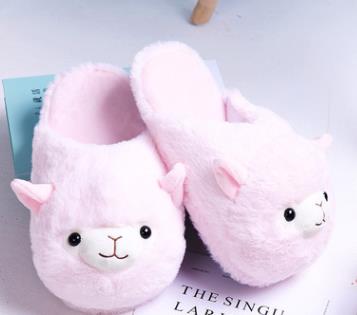 Fluffy Alpaca Slippers - Fun Gifts & More