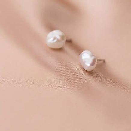 Baroque Pearl Stud Earrings - Fun Gifts & More