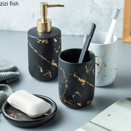 Nordic Matte Bathroom Accessories Set - Fun Gifts & More