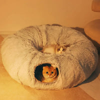 2 In 1 Round Tunnel Cat Beds - Fun Gifts & More