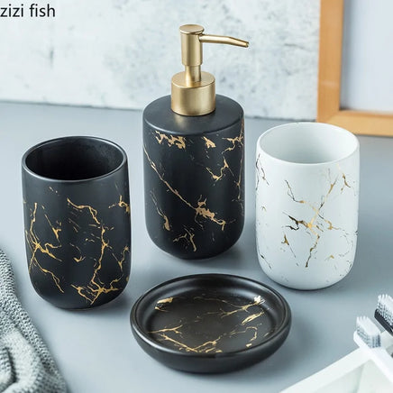 Nordic Matte Bathroom Accessories Set - Fun Gifts & More