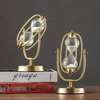 360° Rotating Metal Sand Hourglass - Fun Gifts & More