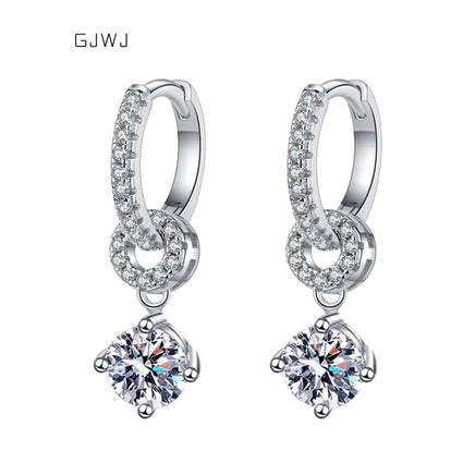 Genuine Moissanite Drop Earrings - Fun Gifts & More