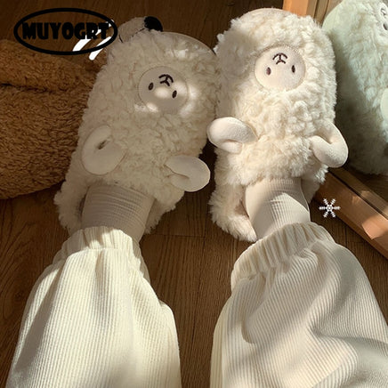 Plush Bedroom Cotton Fluffy Slippers - Fun Gifts & More