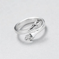 Personality Silver Plated Love Hug Rings - Fun Gifts & More