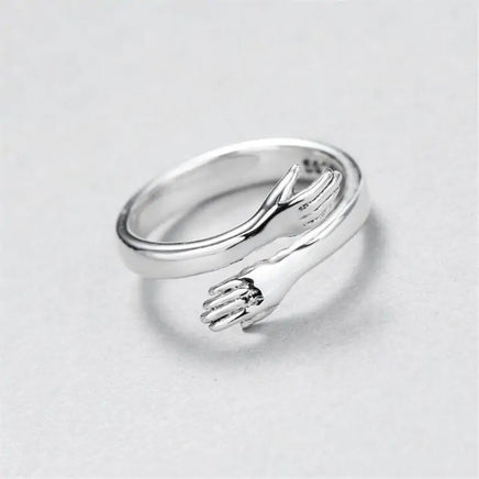 Personality Silver Plated Love Hug Rings - Fun Gifts & More