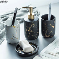 Nordic Matte Bathroom Accessories Set - Fun Gifts & More