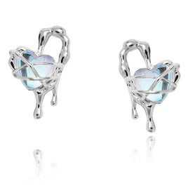 Sterling Silver Blue Stone Earrings - Fun Gifts & More