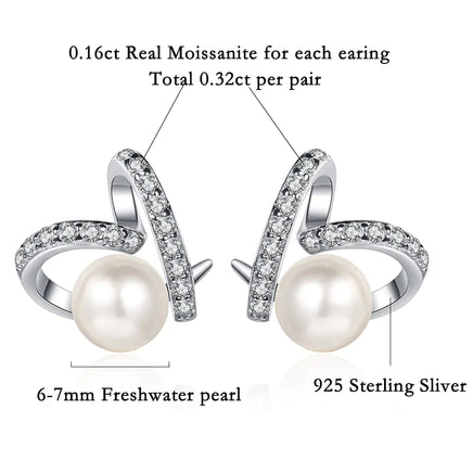 Freshwater Pearl Engagement Stud Earring - Fun Gifts & More