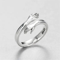 Personality Silver Plated Love Hug Rings - Fun Gifts & More