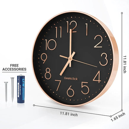 12" Silent Wall Clock - Fun Gifts & More