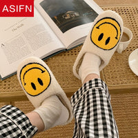 Cute Smile Pattern Fluffy Slippers - Fun Gifts & More