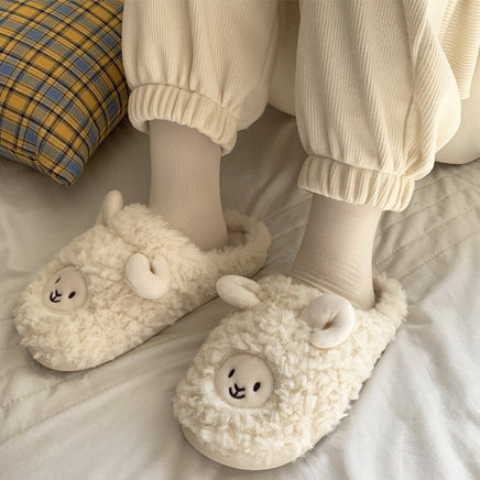 Plush Bedroom Cotton Fluffy Slippers - Fun Gifts & More