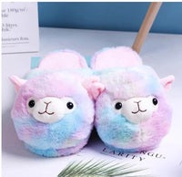 Fluffy Alpaca Slippers - Fun Gifts & More