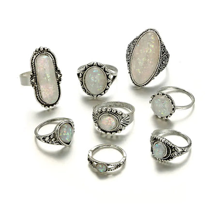 Antique Silver Color Rings Sets - Fun Gifts & More