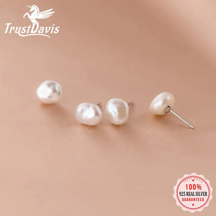 Baroque Pearl Stud Earrings - Fun Gifts & More