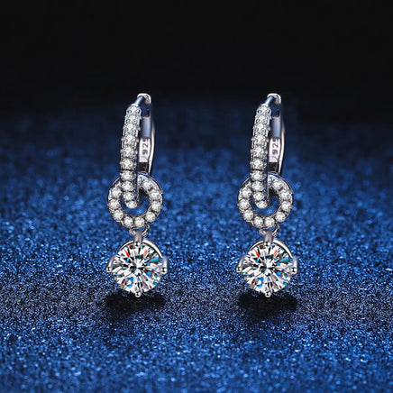 Genuine Moissanite Drop Earrings - Fun Gifts & More