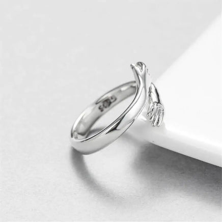 Personality Silver Plated Love Hug Rings - Fun Gifts & More