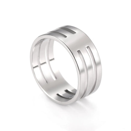 Silver Color Unisex Stainless Rings - Fun Gifts & More